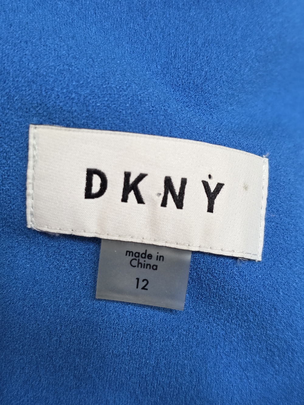 DKNY Classic V Front and Back Blue Dress - Picture 4 of 11